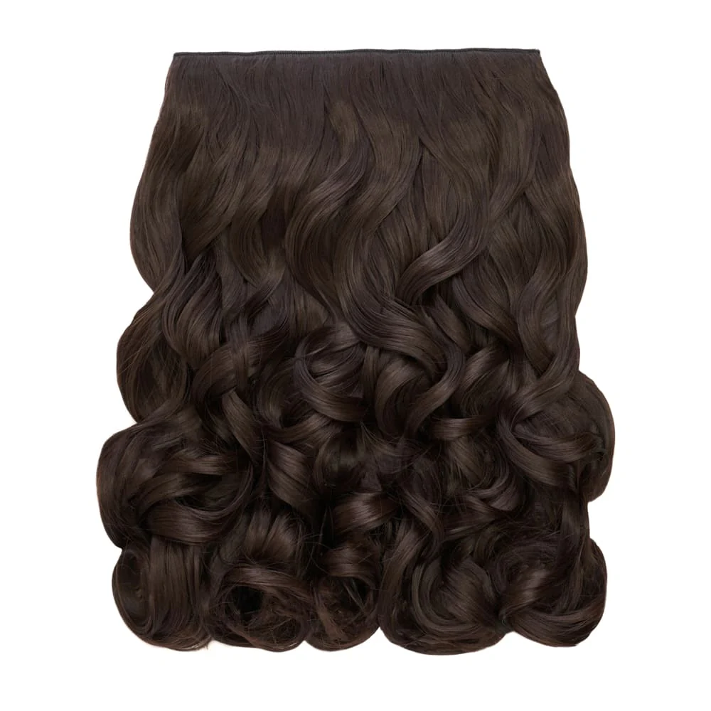 Stranded 20" One Piece Trio Clip-in Hair Extensions - Colour #4 Chocolate Dahlia - Image 3