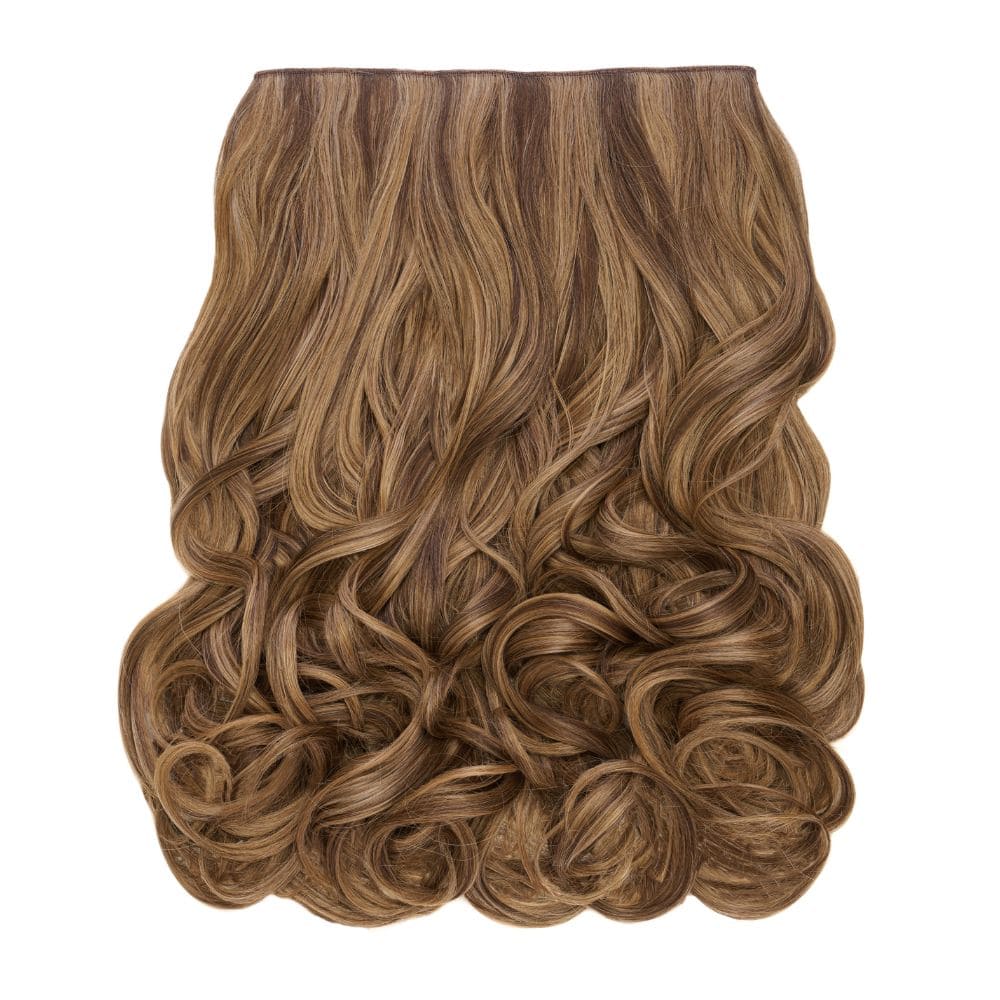 Stranded 20" One Piece Trio Clip-in Hair Extensions - Colour #8/10 Baby Bronde - Image 3