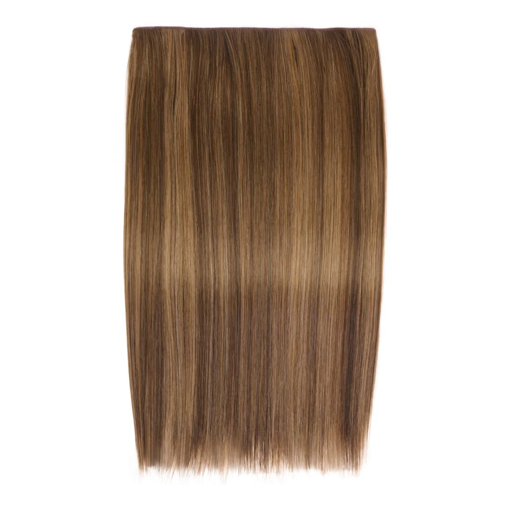 Stranded 20" One Piece Trio Clip-in Hair Extensions - Colour #8/10 Baby Bronde - Image 4