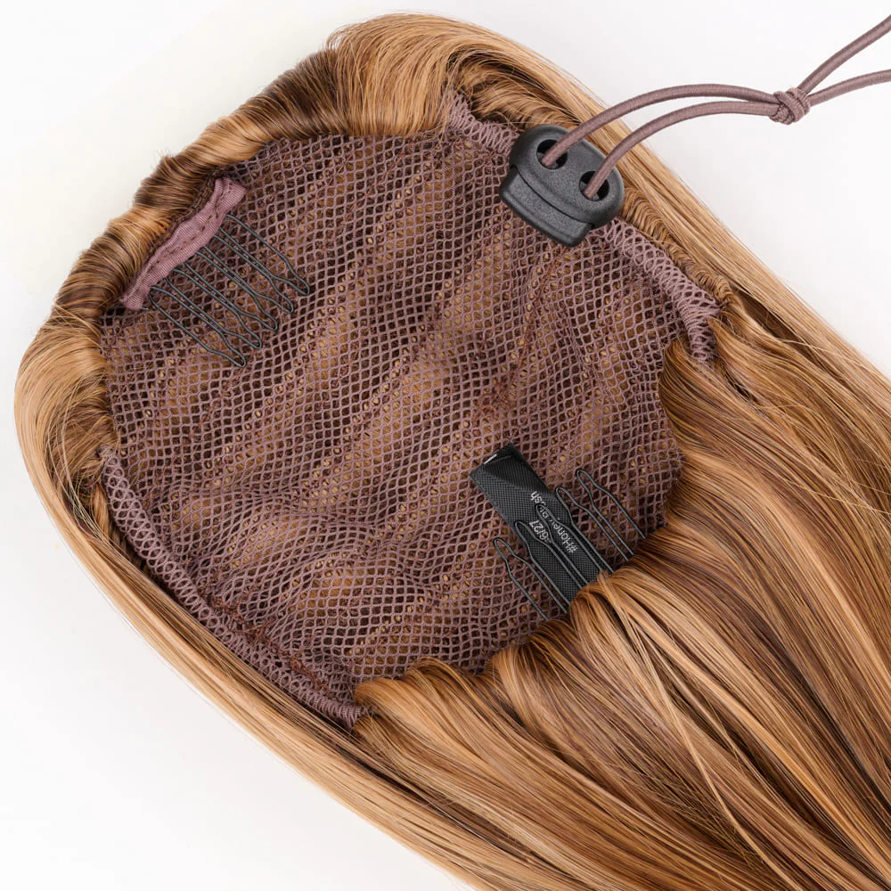 Stranded Long Wand Wave Clip-in Ponytail - Colour #6/27 Honey Blush - Image 3