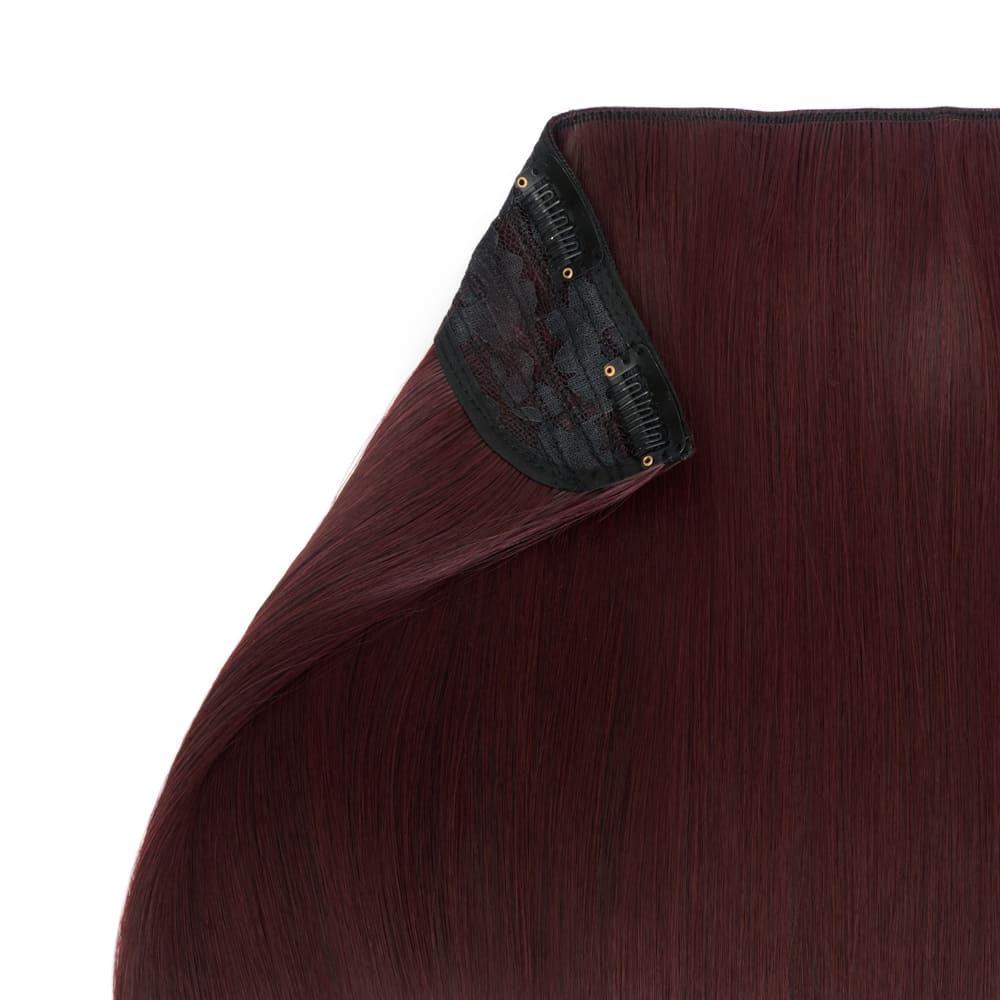 Stranded 20" One Piece Straight Clip-in Hair Extension - Colour #99J Plum Blossom - Image 3