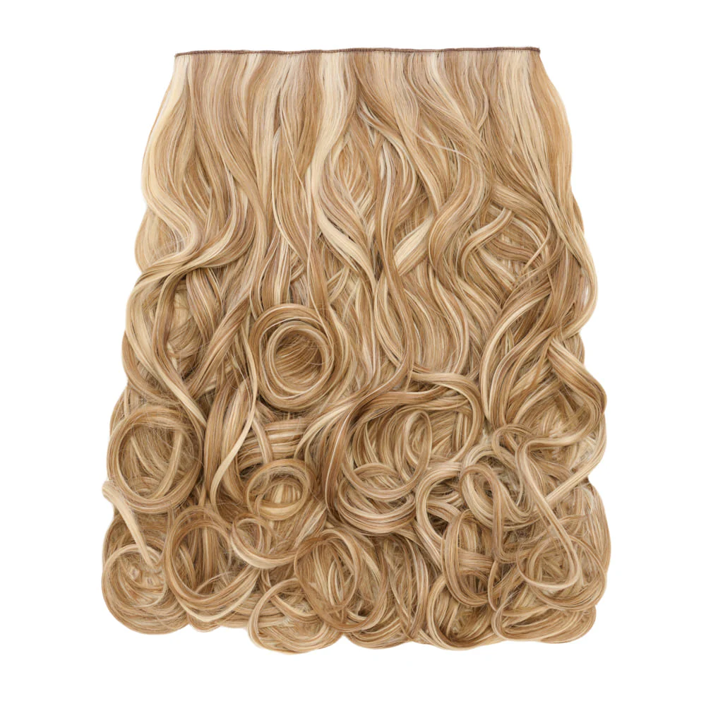 Stranded 20" One Piece Trio Clip-in Hair Extensions - Colour #10/613 Camelia - Image 3