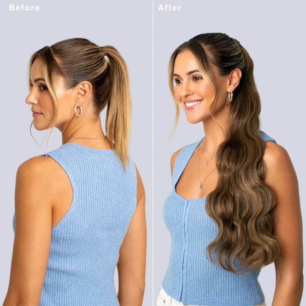 Stranded Body Wave Wrap Around Ponytail - Colour #10/613 Camelia - Image 3