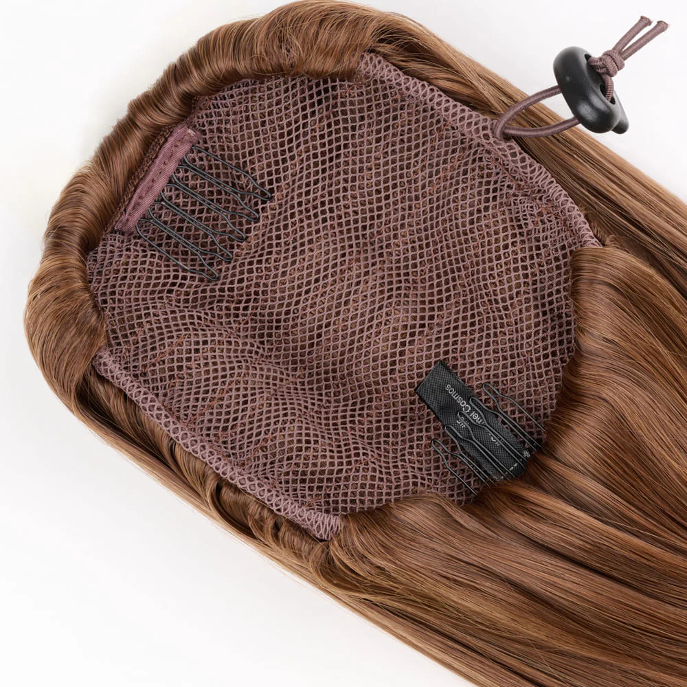 Stranded Long Straight Clip-in Ponytail - Colour #8 Hazel Princess - Image 3
