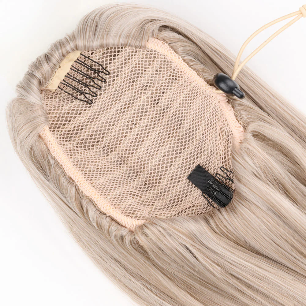 Stranded Long Wand Wave Clip-in Ponytail - Colour #112 Ash Moon - Image 3