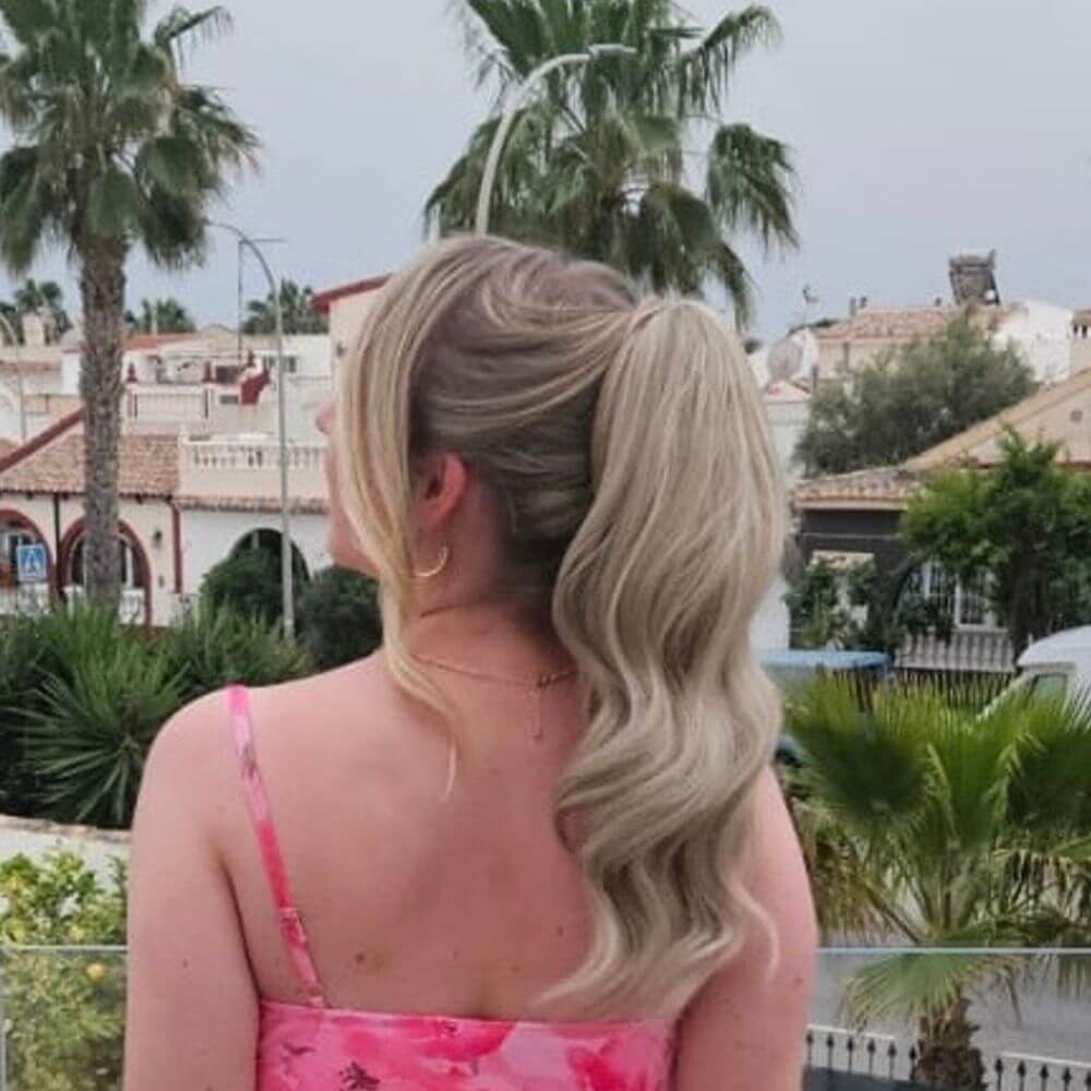 Stranded Long Wand Wave Clip-in Ponytail - Colour #18/22 Iris - Image 4