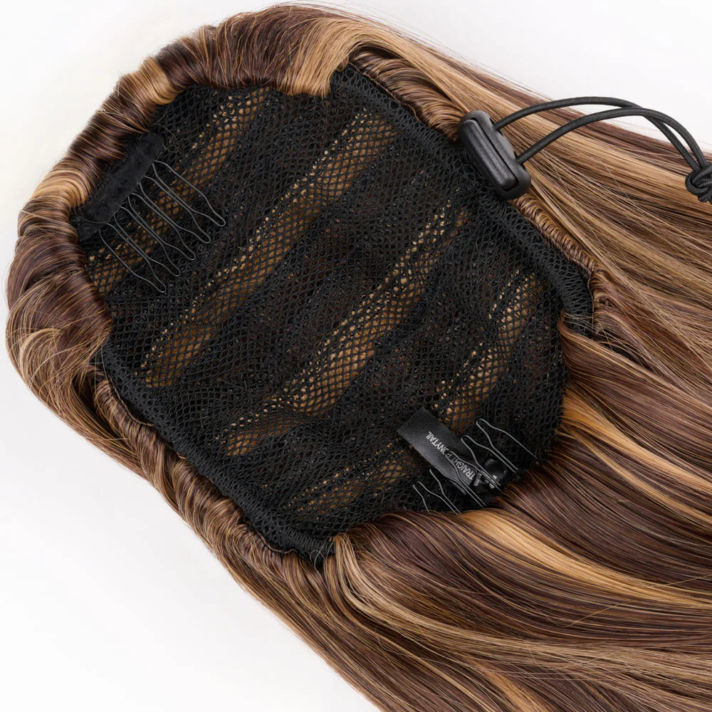 Stranded Long Wand Wave Clip-in Ponytail - Colour #4/27 Coral Bells - Image 3