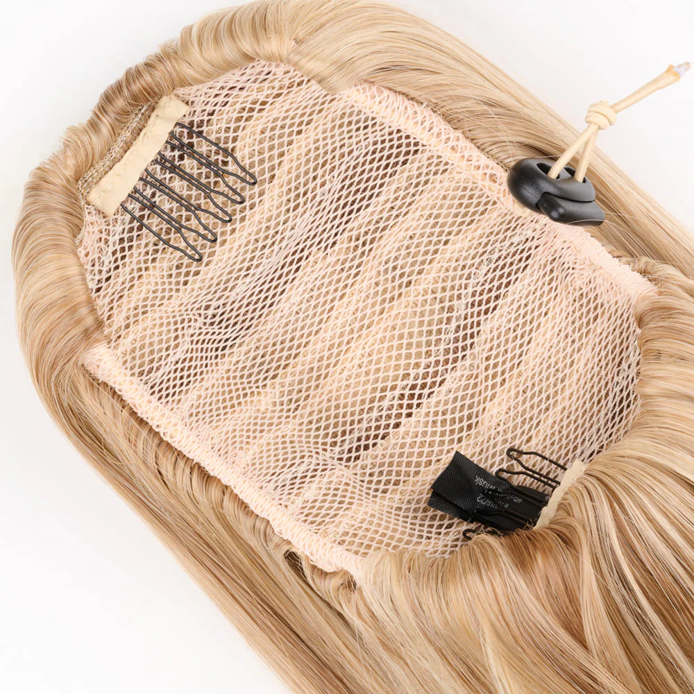 Stranded Medium Flicky Clip-on Ponytail - Colour #10/16/22 Ballerina Musk - Image 3