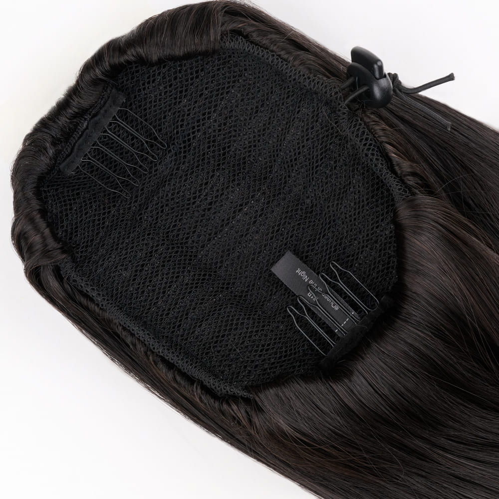 Stranded Medium Wand Wave Clip-in Ponytail - Colour #1B Queen of the night - Image 3